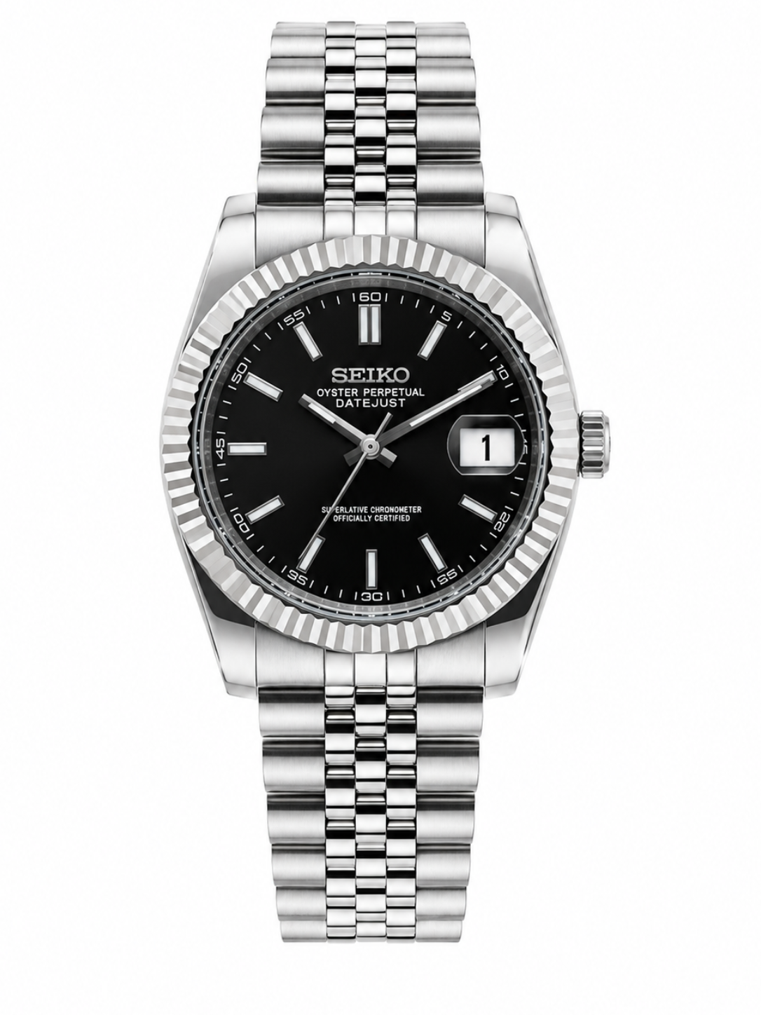 Seiko NH35 DateJust - Black Dial Mod