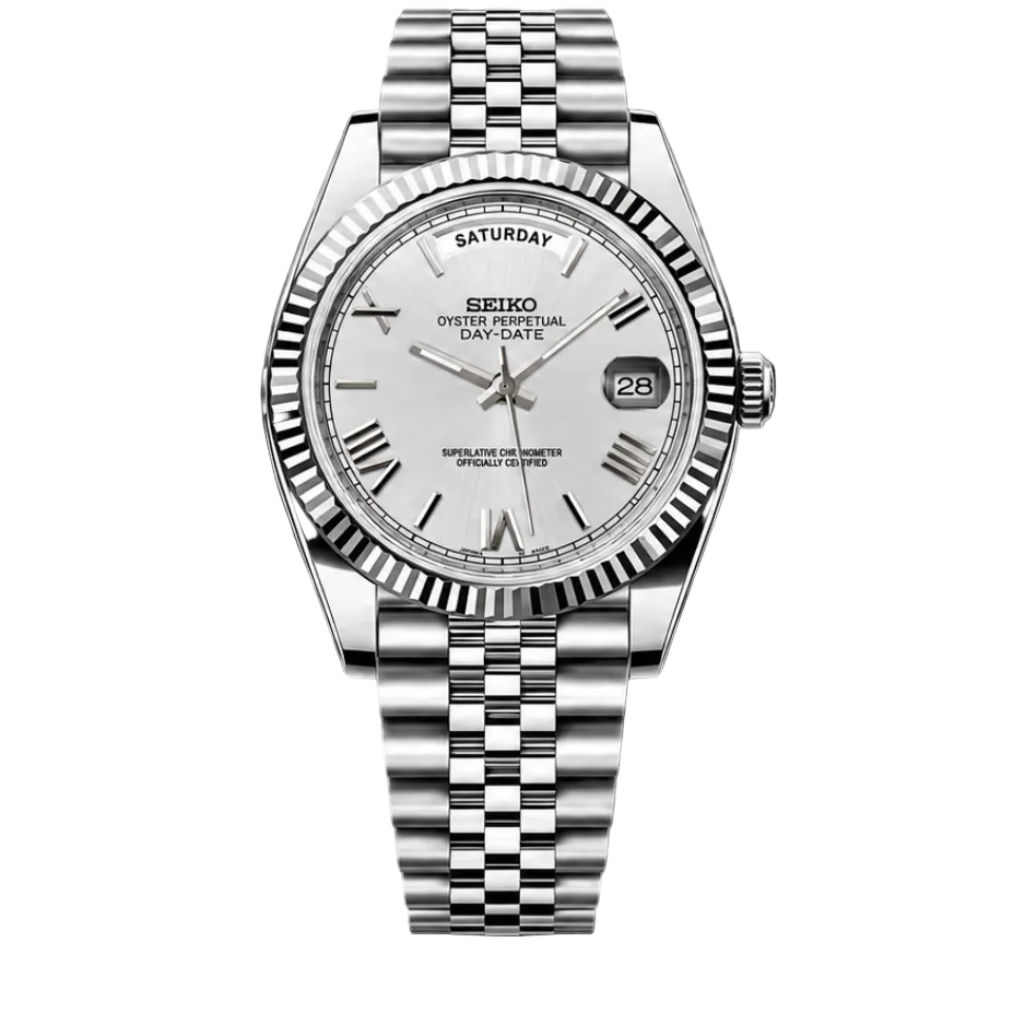 Seiko NH35 DayDate - White Dial Mod