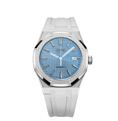 Nautilus Royal Oak Mod - White and Ice Blue