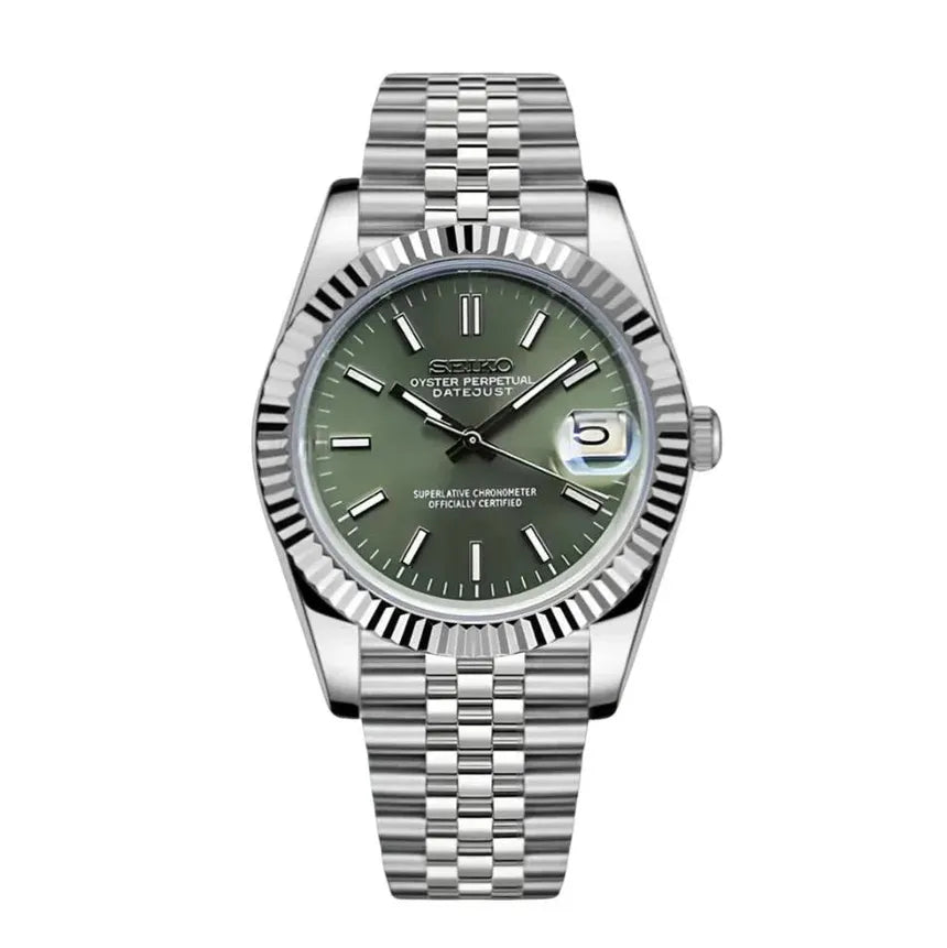 Seiko NH35 DateJust - Olive Green Dial Mod