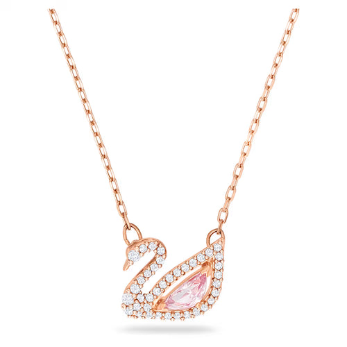 Dazzling Swans Swan Necklace Rose Gold