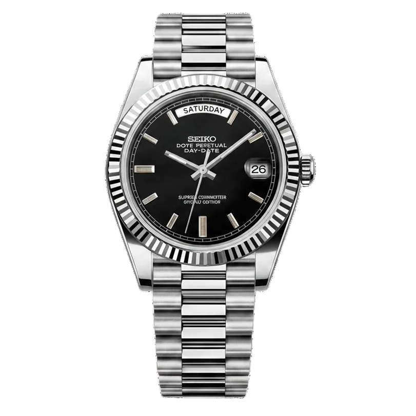 Seiko NH35 DayDate - Black Dial Mod